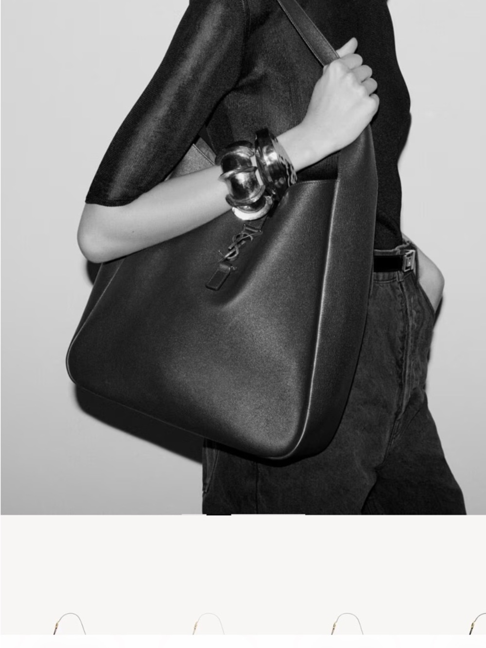 Saint Laurent LE 5 À 7 SUPPLE LARGE IN GRAINED LEATHER
BLACK - Picture 12 of 12